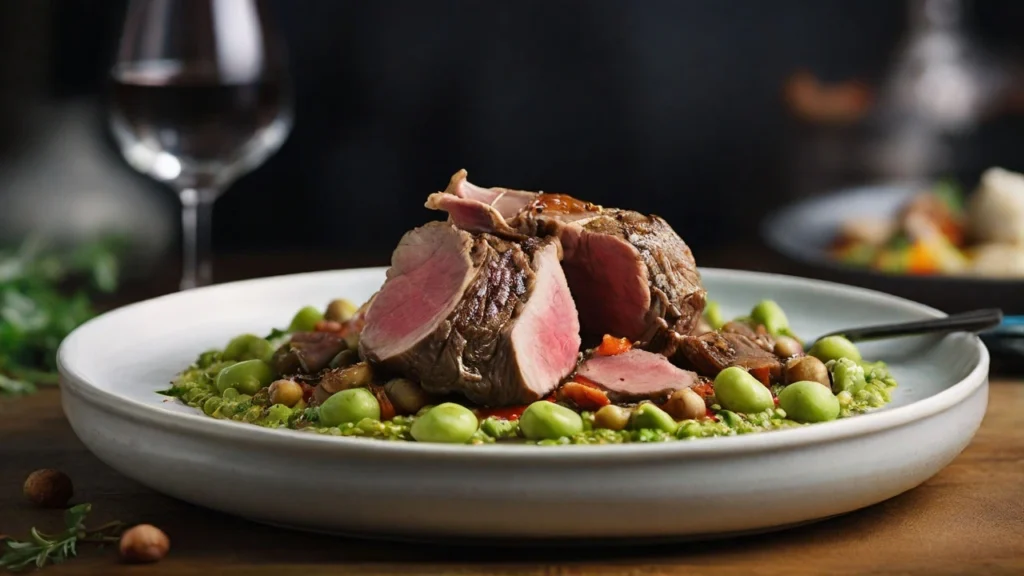 What are the ingredients in pure balance lamb and fava beans