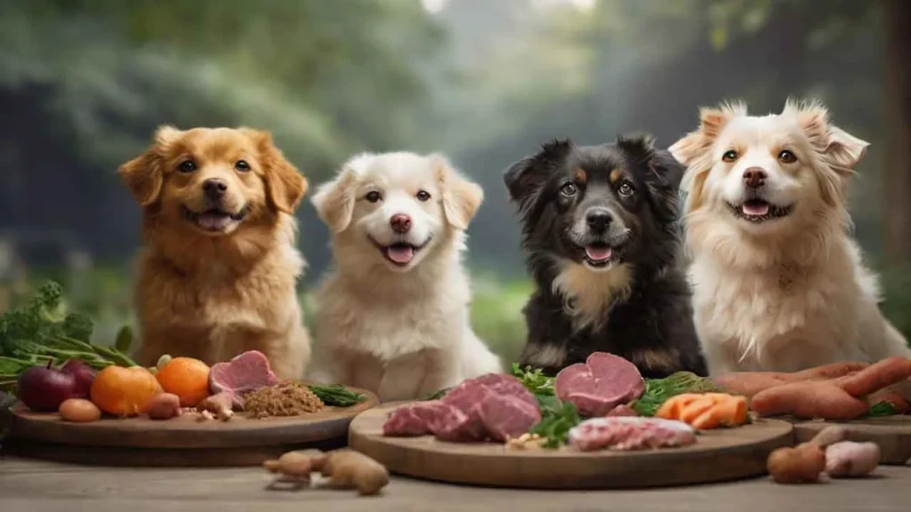 What should a dog's raw diet consist of?

